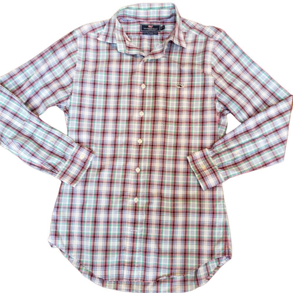VINEYARD VINES MULTICOLOR PLAID BUTTON DOWN SIZE SMALL